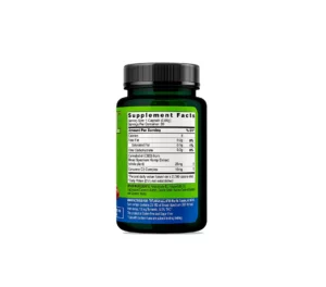 CBD Soft Gels Relief 750 mg - Back View | Cascabel™ | Daily Supplement | Healthy Lifestyle | GMP Compliant